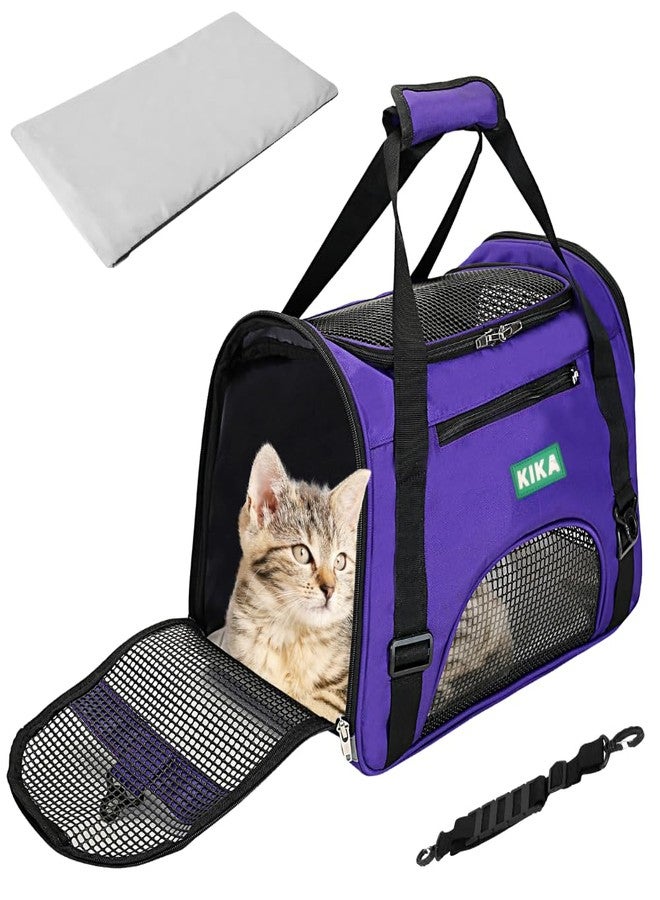 KIKA Pets Airline Carrier for Cat Dog Rabbit Birds, Portable Folding Breathable Pet Carrier Airline Approved, Suitable for Small Dogs, Shihtzu, Puppies, Kittens and Medium-Sized Cats (Indigo Color) - Image 1